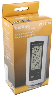 Produktbild von Technoline WS 9140-IT, Schwarz, Silber, AA, 39 x 21 x 128 mm, 73 x 26 x 169 mm
