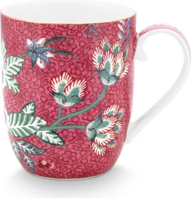 Image de Pip Studio Flower Festival Porcelaine Petite tasse Fleurs Rose foncé 145 ml
