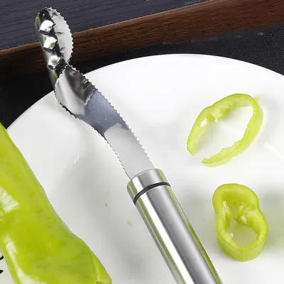 Image de Évideur de piments en acier inoxydable 304, à paroi épaisse, facile à nettoyer et résistant à la rouille, pour la cuisine