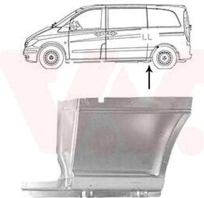 Produktbild von VAN WEZEL Seitenwand Reparaturblech passend für MERCEDES-BENZ VIANO (W639) VITO Bus (W639) VITO / MIXTO Kasten (W639)