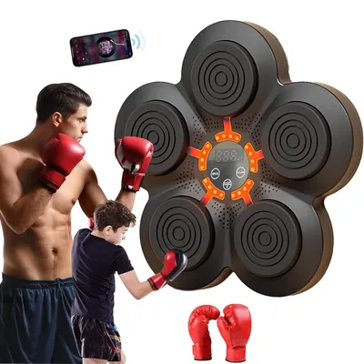 Produktbild von MODFU Musik Boxing Machine, Bluetooth Intelligente Boxmaschine Zur Wandmontage für Heimübungen Dekompression Boxen mit Boxhandschuhen, Boxen Training Geräte für Erwachsene Kinder