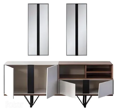 Produktbild von Luxus Anrichte Sideboard Schrank Kommode Holzschrank Holz Weiß