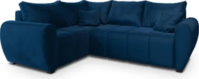 Produktbild von Masseno Ecksofa MADISON L L-S mit Schlaffunktion L-Form, Sofa mit Bettkasten, Wohnzimmersofa, Couch, Soffa, Bettsofa, Couchgarnitur- Blau, KRONOS 09