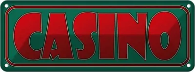 Produktbild von vianmo Blechschild 10x27 cm Casino