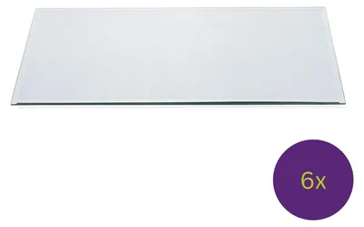 Produktbild von 6er Set Spiegelplatten rechteckig 40x20cm Glas Sandra Rich