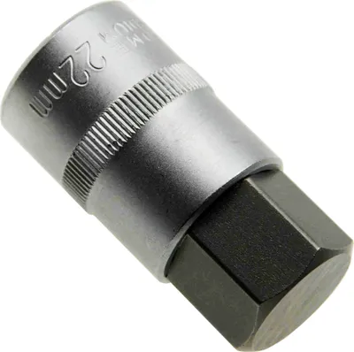Produktbild von 22 mm Stecknuss 6-kant Steckschlüssel-Einsatz Innensechskant 1/2" Cr-V (S2) L55