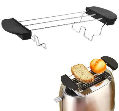Edelstahl-Toasteraufsatz, klappbar, für 2-Schlitz-Toaster