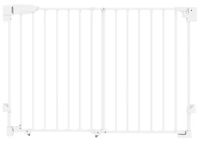 Obrázok produktu pre Schodiskové zábrany a zábrany pre domáce zvieratá s automatickým zatváraním | Farba: biela | Rozmery: 74,5–111,5 x 5 x 74,5 cm