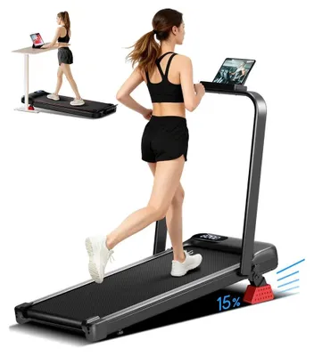 Zdjęcie produktu dla Bieżnia U18F - Nachylenie do 15% - Maksymalna prędkość 10,5 km/h - Silnik o mocy 2,5 KM - Składana - Wyświetlacz LED - Maksymalne obciążenie 136 kg