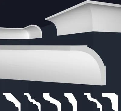 Produktbild von MARBET DESIGN Stuckleisten XPS Styropor weiß - Deckenleisten Deckenstuck Leisten E-Leisten - (2 Meter / 1 Leiste E-13)