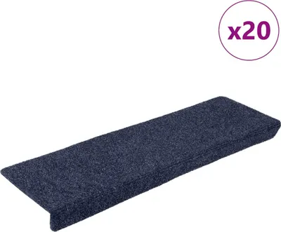 Image de Tapis d'escalier autocollants 20 pièces 65 x 21 x 4 cm Anthracite Bord rectangulaire