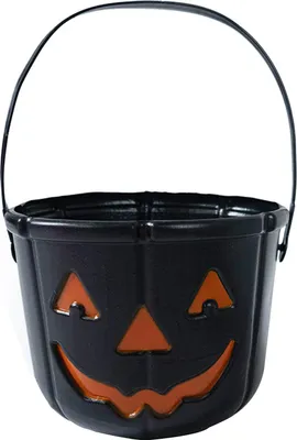 Produktbild von Halloween-Süßigkeiten-Eimer, Kürbis-Totenkopf-Eimer, Trick-or-Treat-Eimer mit Griff, für Kinder, Halloween-Party-Dekoration