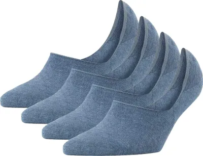 Produktbild von Burlington Damen Füßlinge, 4er Pack - Everyday IN, Anti-Slip Heel, einfarbig Blau 35-36