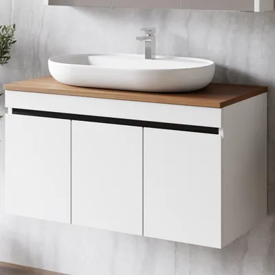Produktbild von Waschtisch-Set Venus | Waschtisch mit Unterschrank | Badmöbel 100 cm Waschbecken