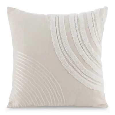 A single decorative pillow with a textured pattern.