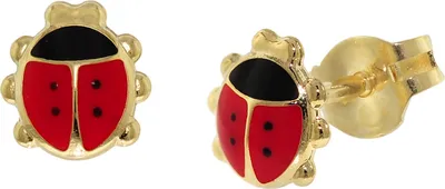 Produktbild von trendor 35926 Kinder-Ohrstecker Gold 333 Marienkäfer Ohrringe