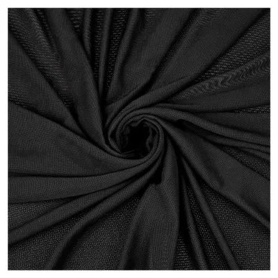 Produktbild von 5m 4-Wege-Stretch-Netzgewebe, 1,65m breites Polyester-Elasthan-Power-Mesh, leichtes transparentes Netz für das Nähen von Kleidungsstücken und Kunsthandwerk (Schwarz)