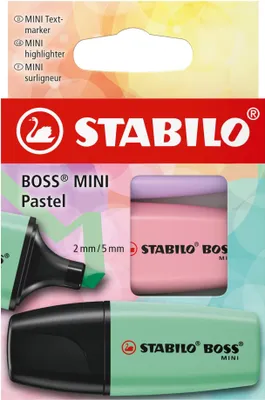 Zdjęcie produktu dla Zakreślacz STABILO BOSS MINI Pastel 3 sztuki