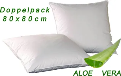 Produktbild von aboutyourhome Kopfkissen Aloe Vera Kopfkissen 2er Pack 80x80 cm