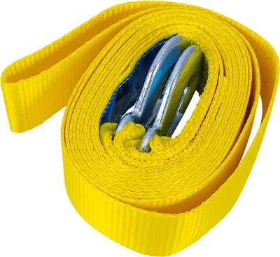 Produktbild von UNITRAILER Abschleppseil 5m 50mm 4t Abschleppgurt gelb mit Haken für PKW, Lieferwagen, SUV und leichte Maschinen