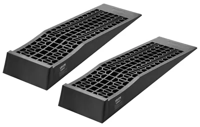 Produktbild von VEVOR Auto Rampen, 2 STK 5897 kg Gesamtgewichtskapazität, 155 mm Hubhöhe, tragbare Hochprofil-Auto-Service-Rampen für Wartung und Ölwechsel in der heimischen Garage, schwerlastfähig für Lkw SUV Fahrzeugreparatur, schwarz, GVW 20000 lbs, Ungefähr 27,5 Zoll