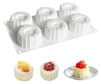Produktbild von Omgoods – Silikon-Backform für Mousse mit 6 Aussparungen