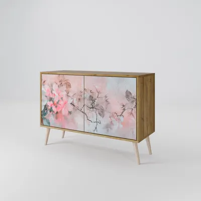 Produktbild von Spacerebels Kommode mit 2 Türen - Sideboard Komodenschrank - Highboard - Kleiderschrank Möbel - Wohnzimmer Schlafzimmer - 57,5×111×42 (HxBxT)