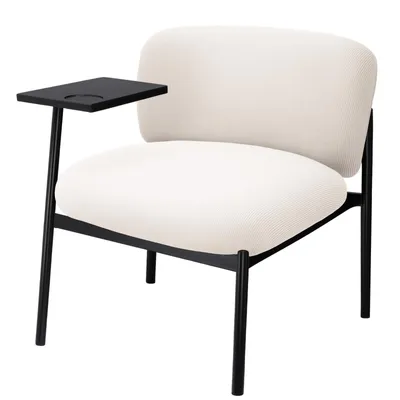 Obrázok produktu pre COMHOMA lounge chair recliner armchair wing chair modern, čalúnené kreslo s kovovými nohami, samostatná pohovka do obývačky/spálne/záhrady, béžová