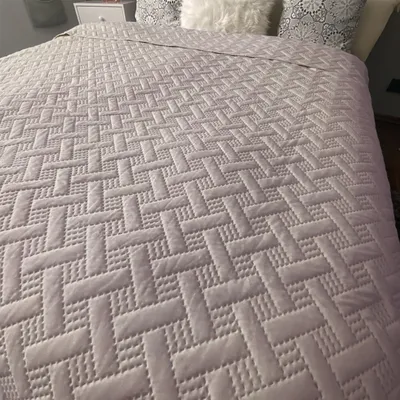 Produktbild von HOMELEVEL Tagesdecke Bett & Sofaüberwurf Bettüberwurf Sofa Tages Flechtmuster Decken Betthusse XXL Decke Überwurf Überdecke Altrose 170cm x 220cm