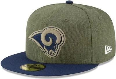 Produktbild von New Era -NFL- Los Angeles Rams On Field 2018 Salute to Service 59Fifty Cap Oliv 7 1/2