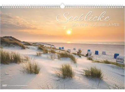 Produktbild von Wandkalender Seeblicke 2027, mit zwölf Küstenmotiven, 49,5 x 33 cm, Ringbindung