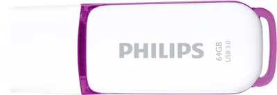 Obrázok produktu pre Philips FM64FD75B, 64 GB, USB Typ-A, 3.2 Gen 1 (3.1 Gen 1), Čiapky, 8 g, Purpurová, Biela