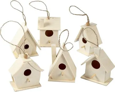 Immagine prodotto di Casetta per uccelli colorata in legno di pioppo, 7 cm