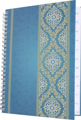 Zdjęcie produktu dla RNK Verlag 46504 Notatnik z indeksem A-Z "Blue Orient" - A5, 48 kartek