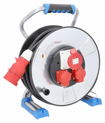 Produktbild von IronCoat CEE Kabeltrommel 25m Verlängerung H07RN-F 5G1,5 2 Steckdosen 1x CEE