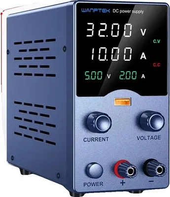 Zdjęcie produktu dla Zasilacz DC, regulowany zakres napięcia, wiele funkcji zabezpieczających, 0-32V 0-10A, wtyczka 220V EU-a