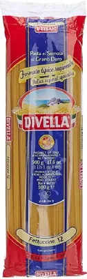 Produktbild von 10x Divella Fettuccine N.12 Hartweizengrieß Pasta Italienische Nudeln 500g Packung + Italian Gourmet Polpa di Pomodoro 400g Dose