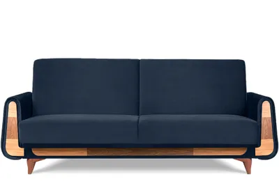 Obrázek produktu pro Pohovka Konsimo pro 3 osoby s funkcí rozkladu na spaní s područkami "GUSTAVO", tmavě modrá, látka, moderní, 230x98x98 cm