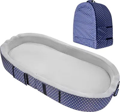 Imagen del producto de Cuna de viaje para niños, plegable, con colchón impermeable, compacta, ideal para camping