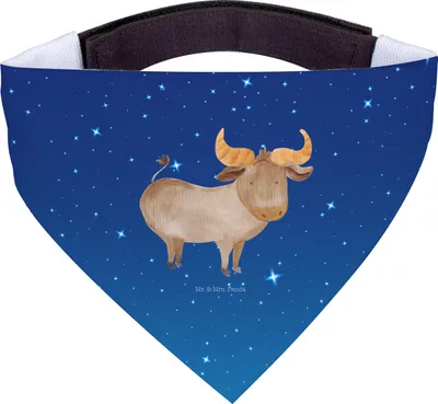 Produktbild von Mr. & Mrs. Panda Halstuch Für Hunde Sternzeichen Stier - Sternenhimmel Blau - Geschenk, Ochse, Hund, Geburtstag April, Hundehalstuch, Rind, Hunde-Halstuch, Mai, Tuch