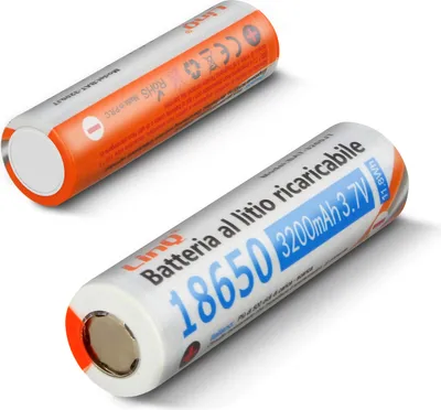 Image de 2 x 18650 Lithium 3200mAh 3,7V Piles rechargeables à tête plate 3200JT LinQ