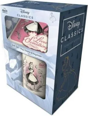 Image de Pyramid International Disney Tasse, dessous de verre et porte-clés Alice au pays des merveilles Vintage