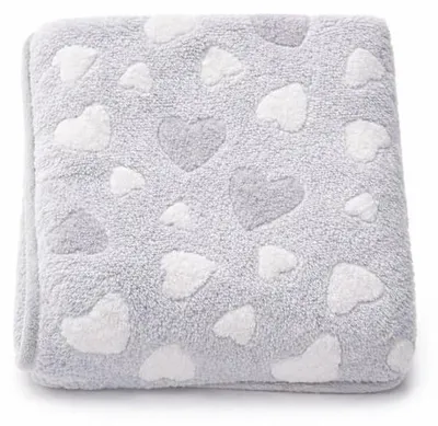 Obrázok produktu pre Detská deka New Baby 80x90, srdiečka, sivá