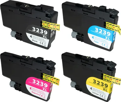 Produktbild von Kompatibles Druckerpatronen Set wie Brother LC-3239 XL Black, Cyan, Magenta, Yellow - 4 Patronen in XL Füllmenge für HL-J6000DW, HL-J6100DW, MFC-J5945DW, MFC-J6945DW, MFC-J6947DW
