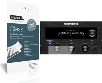 Produktbild von 2x Schutzfolie für Marantz PM7000N - Anti-Shock 9H Folie dipos Glass Kunststoffglas