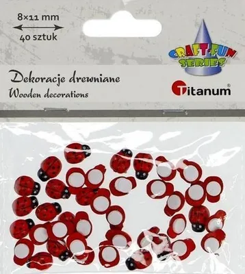 Image de Décoration autocollante 3D coccinelle 8x11mm 40pcs