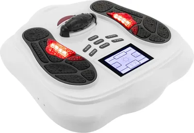 Produktbild von Fußmassagegerät - Elektrischer Durchblutungsstimulator - 25 Programme - Fernbedienung - EU‑Stecker, 100–240 V - IP21 - Weiß