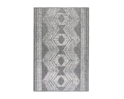 Zdjęcie produktu dla Dywan na taras 80x150cm, szaro kremowy dwustronny, sznurkowy płasko tkany