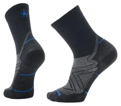 Produktbild von SMARTWOOL Run Zero Cushion Mid Crew Laufsocken aus Wolle schwarz EU 42-45