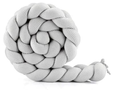 Imagen del producto de Cabecero de cama trenzado - gris claro, modelo Waldin
